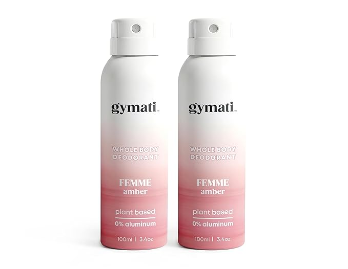 Gymati Natural Deodorant Body Spray Aluminum Free - Women - Pack of 2