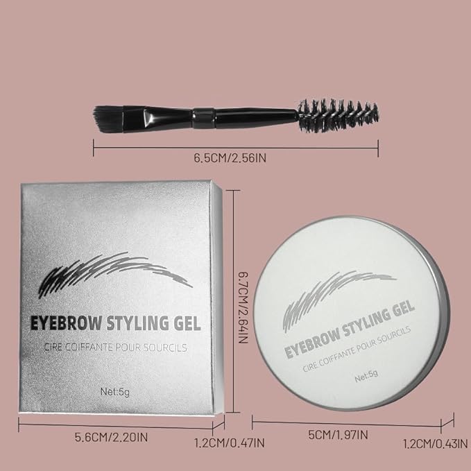 Brow Powder Kit,Long-Lasting Waterproof Two Colors Brow Filler Get Full Defined Natural Brows,Eye Brow Contour Palette with Double-ended Eyebrow Brush,sombra para cejas (MAY-03)
