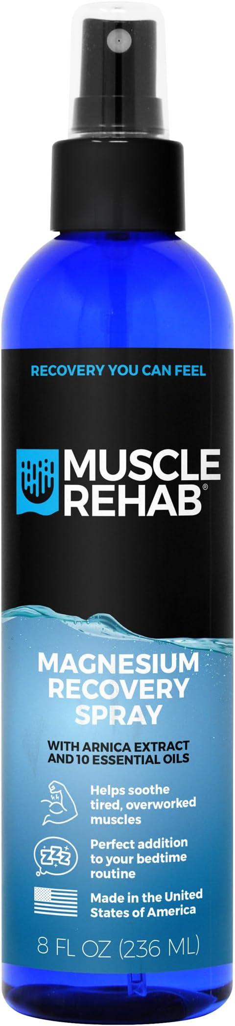 Magnesium Spray with Arnica & Natural Essential Oils: Zechstein Oil for Sports Recovery, Muscle Relief, Sleep & Relaxation, Non-Greasy Magnesium Oil on Feet Mist, 8oz