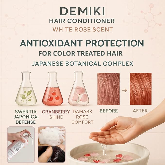 Japanese Conditioner Hair Care, Keratin Hair Treatment Hair Conditioner for Women, Color Safe, Frizz Ease, Deep Conditioner for Dry Damaged Hair, Sulfate-Free Anti-Dandruff 450ml 16oz