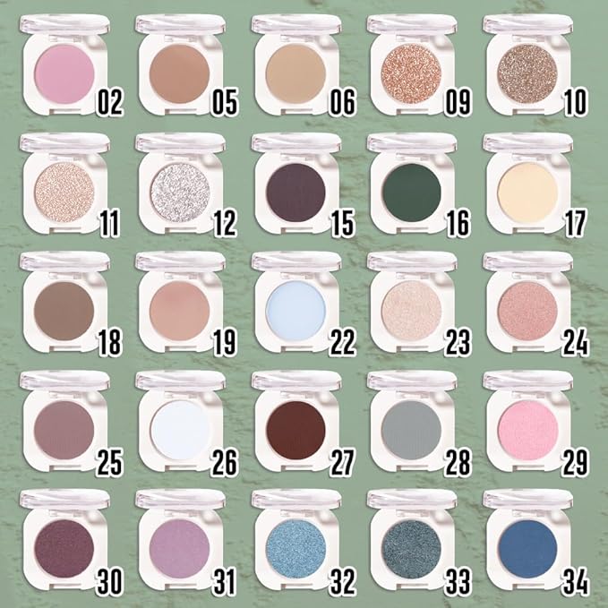 Single Matte Eye Shadow Palette Makeup, Forest Green Matte Eyeshadow for Women, Monochrome Eye Shadow Makeup, Pigmented Waterproof Sombras Para Ojos, Vegan, Talc, Paraben & Cruelty Free, 16