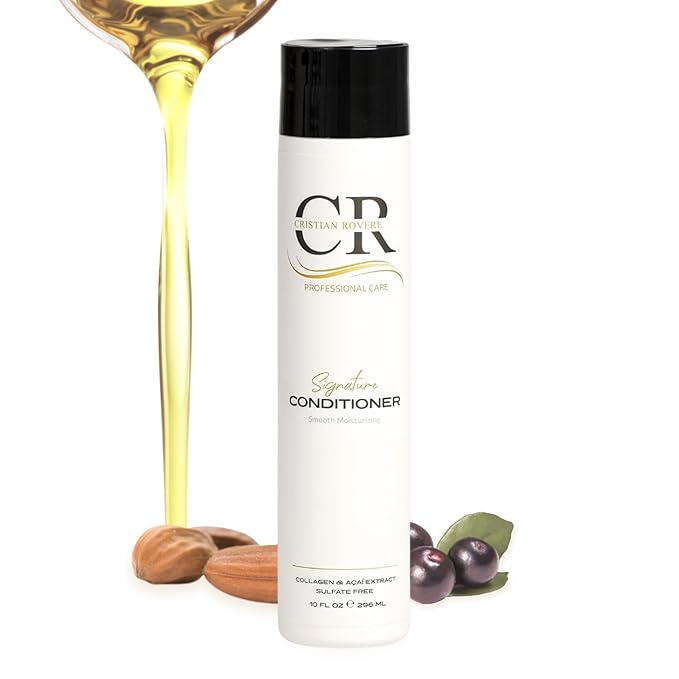 Cristian Rovere - Signature Conditioner - Sulfate Free & Paraben Free for All Hair Types - Infused With Collagen, Acai Extract & Organic Argan Oil - Moisturizing Conditioner - 10 Fl Oz