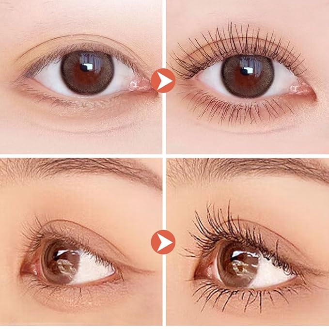 Lengthening and Curling Mascara, 2025 New Sweat-proof Volumizing Mascara for Dramatic Lashes, Mascara for All Day Wear, Smudge-resistant Eye Mascara for Oily Skin Busy Women (Brown)