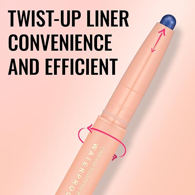 Oulac Waterproof Eye Shadow Stick Smooth and Long Lasting, Shimmering Glitter Finish, Blendable Eyes Makeup, Vegan & Cruelty-Free 3.8g, 17 Hollywood Dream
