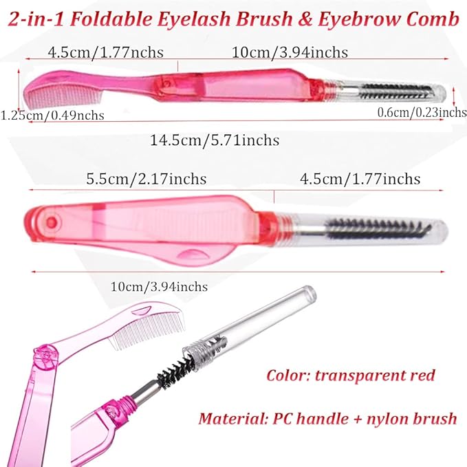 White False Eyelashes Comb for Cosplay, Halloween, Easter - Colorful Eye Extension Makeup Tools, Natural Looking Masquerade Party White Lashes (MQ11UD)
