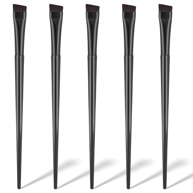 50 Pcs Eyebrow Tint Brushes Angled Eyeliner Brushes Eyebrow Brush Applicator, Ultra Thin Angled Eyeliner Eyeshadow Makeup Brush Applicator