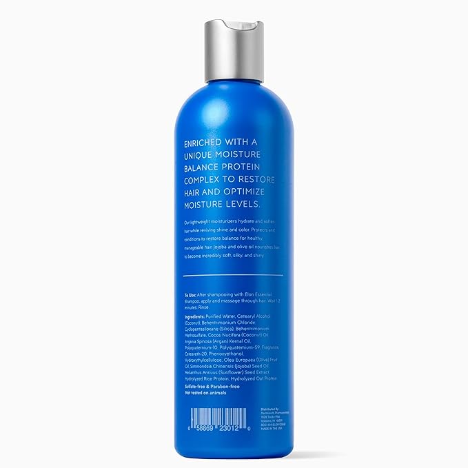 Elon Essential Conditioner for Women - Moisturizing Conditioner for Dry Hair, Nourish Damaged Hair, Protects Against UV Color Extending Moisture - Sulfate Free & Paraben Free (12 oz)