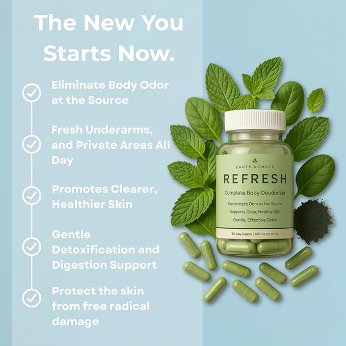 REFRESH – Internal Deodorant Supplement for Odor Control, Skin Health & Confidence Boost