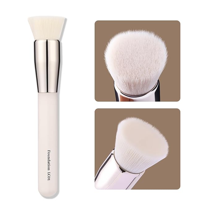 High-Efficiency Foundation Brush LC01 - Flat Design for Seamless Blending, Skin-Friendly Bristles, Comfort Handle