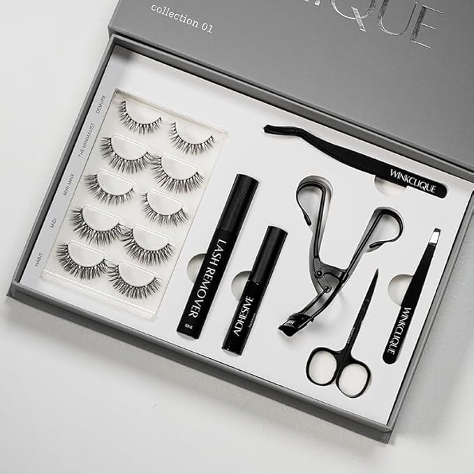 Starter Kit - Natural Beauty - False Eyelash Complete Kit With Tools and 5 Lash Styles (Collection 01)