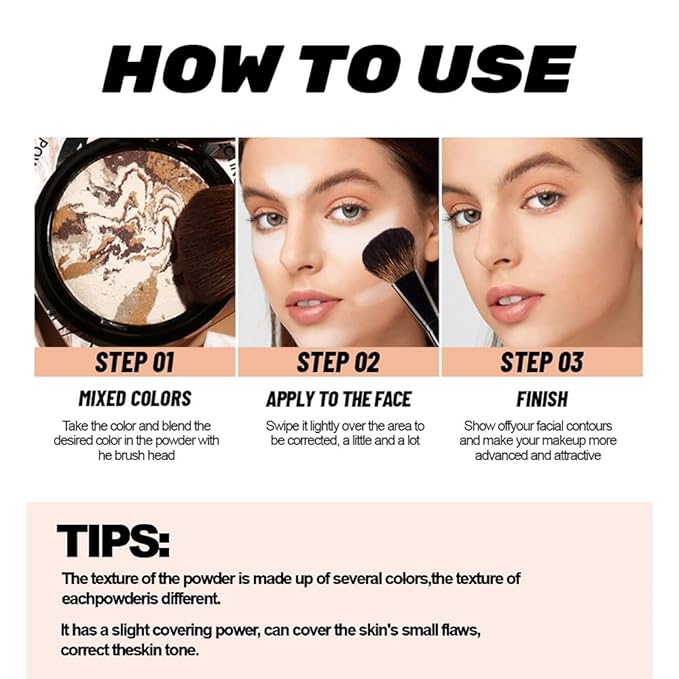 Pressed Matte Face Powder, Bake Foundation Makeup, Balance-n-Brighten & Color Correcting, Medium Light Fair Brown Concealer Base Mak up for Poreless Wrinkle Finishing, Shine Control