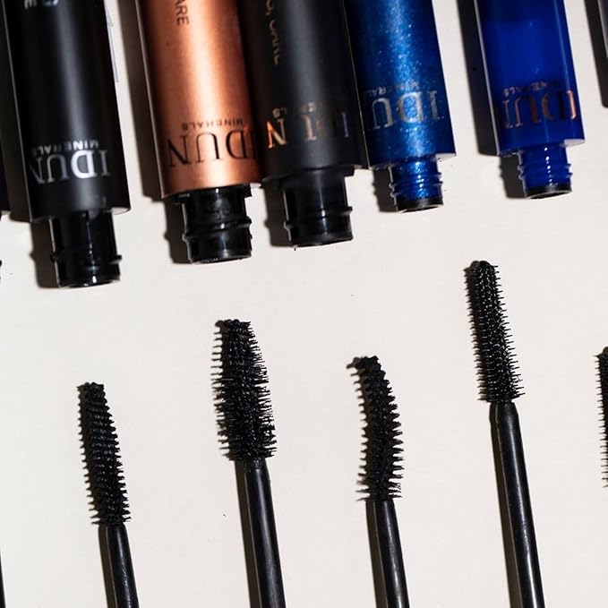 IDUN Minerals Magna Mascara, Volumizing, Clump & Cruelty Free, Lash-Hydrating Mineral Infused with Sunflower Seed Oil & Formulated for Sensitive Eyes, Vegan, 008 Black, 0.44 Oz (Pack of 2)