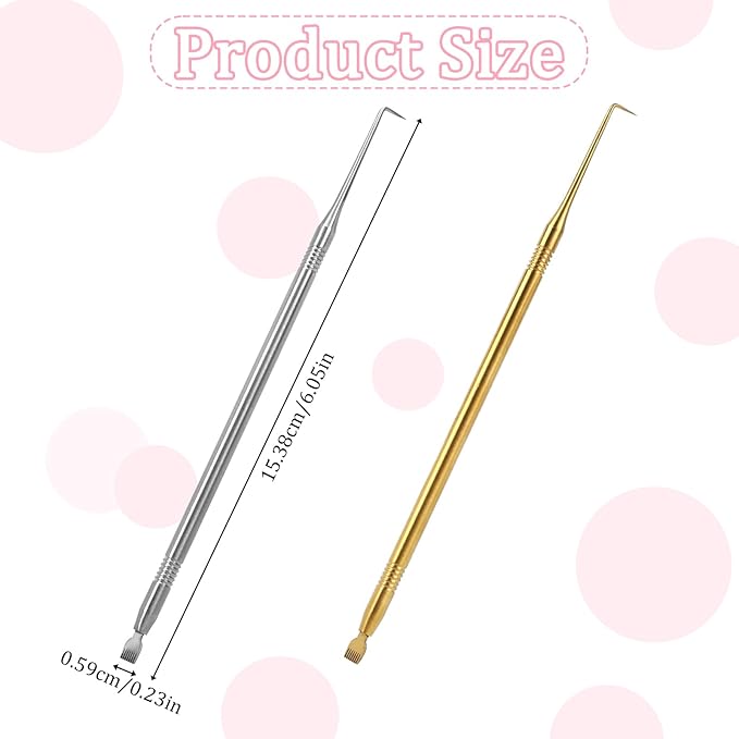 2 in 1 Lash Lift Tool Kit,2 Pieces Stainless Steel Lash Lift and Tint Kit Professional Lash Lift Supplies Metal Lash Lift Rods Eyelash Separator Tool with Separating Comb (Gold & Silver)