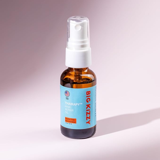 Big Kizzy Thairapy Hair Oil - Ultra Concentrated Serum to Restore & Repair Dry, Frizzy Hair, and Support Healthy Hair Growth. Pure Argan, Marula and Coconut Oil, 1 oz