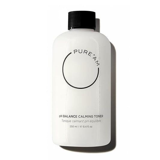 PURE'AM - Korean Toner for Dry Skin - Deeply Hydrating - Hyaluronic Acid & Vegan Ceramides - Korean Skincare Toner for Face, Sensitive Skin - Redness & Acne - 8.4 fl. oz, 250 ml