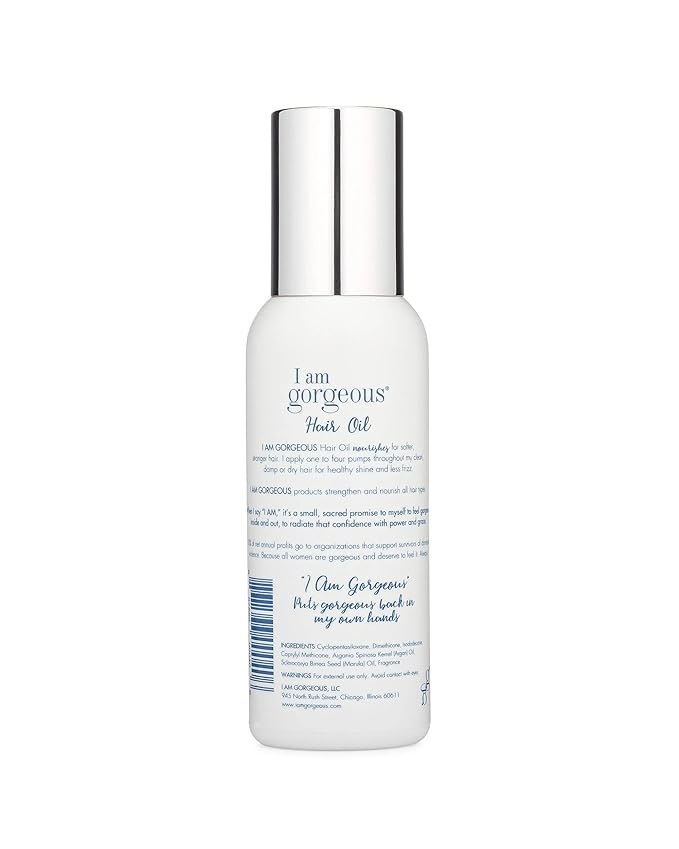 I am gorgeous Hair Oil - Frizzy Hair Solution with Nutrient-Rich Marula & Argan Oil for Damaged, Curly Hair - Adds Lightweight Hydrating Shine