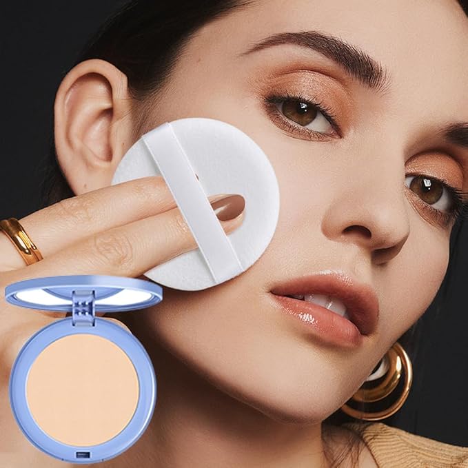 Matte Perfection Pressed Powder, Oil Control Face Pressed Powder, Waterproof Long Lasting Finishing Compacto to Achieve a Flawless Matte Complexion (Natural Beige, 0.35 FL OZ)