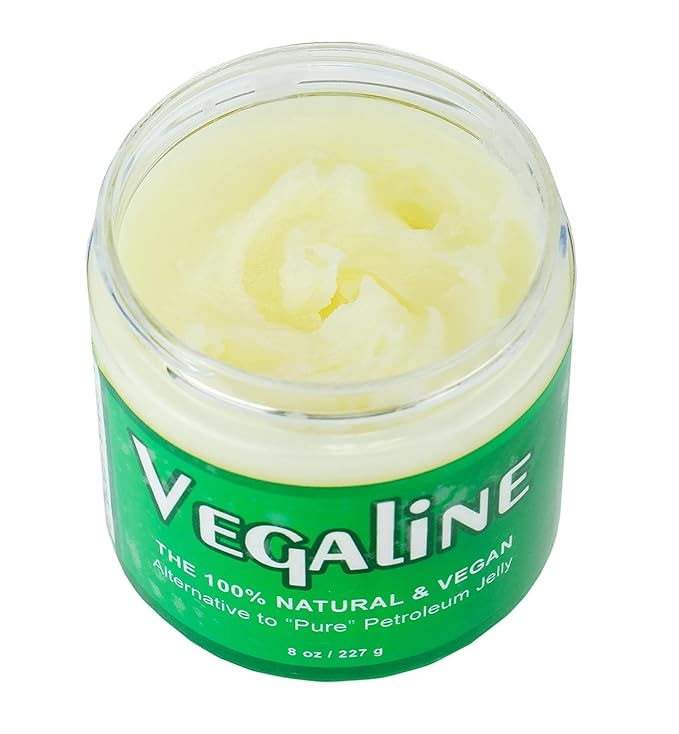 Vegaline - 100% Natural, Vegan & Hypoallergenic Alternative to Petroleum Jelly - Unpetroleum - Lips, Hands, Baby, Makeup Remover and More (8 Ounce)