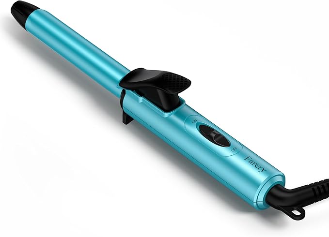 FARERY Travel Size Mini Curling Iron, Dual Voltage 1/2 Inch Ceramic Mini Hair Curler for Short Hair, Infused with Keratin & Argan Oil, Travel Curling Iron with Storage Bag