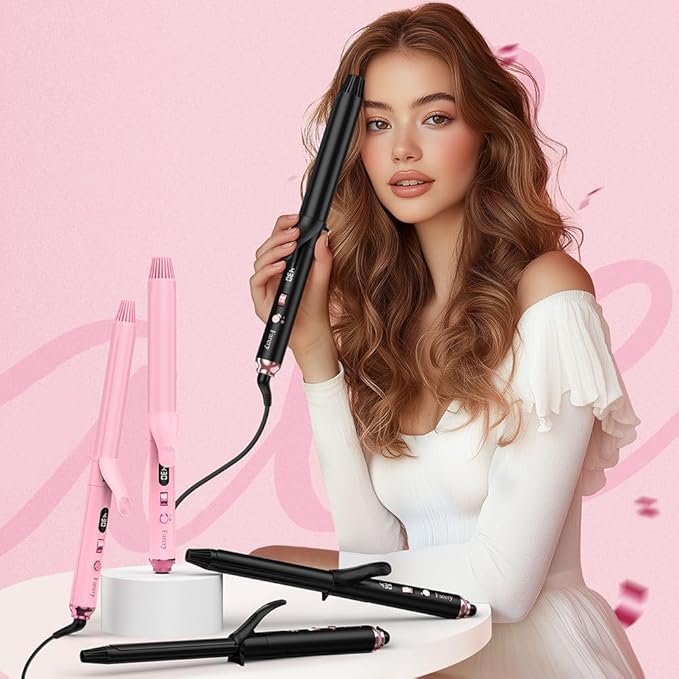 Farery Long Barrel Curling Iron 3/4 Inch, Extra Long Curling Iron for Tight Curls, Ceramic Curling Wand Infused Argan Oil & Keratin, Long Lasting, 11 Adjustable Temp, Include Clips & Silicone Pad