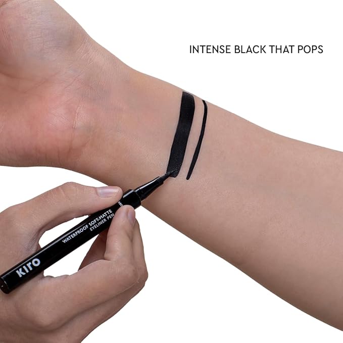Waterproof Eyeliner Pen - Intense Black, Matte Finish - Lasts Up to 24 Hours - Tear, Sweat & Smudge Proof - 100% Vegan, 1.1 ml