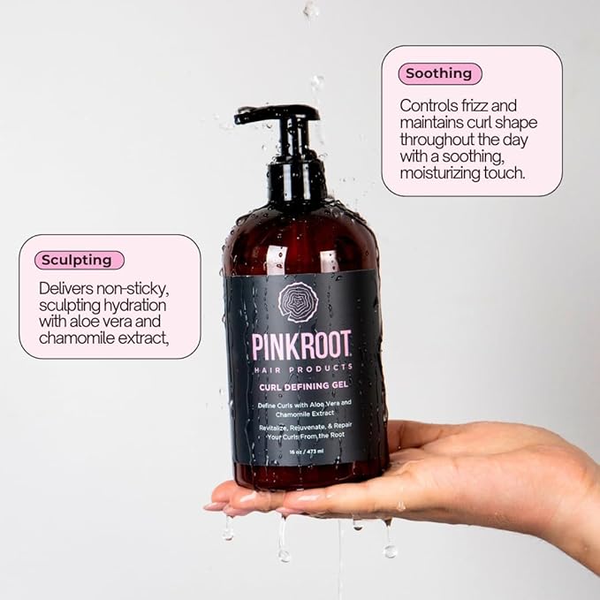 Curl Defining Gel for Curly, Wavy, and Kinky Hair - with Aloe Vera and Chamomile Extract (16 Oz)