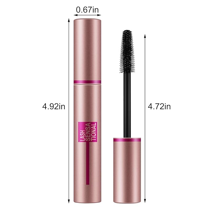 Boobeen 2pcs Waterproof Mascara Volume and Length, Curling,Tubing Mascara Black,Long Lasting, Smudge Proof