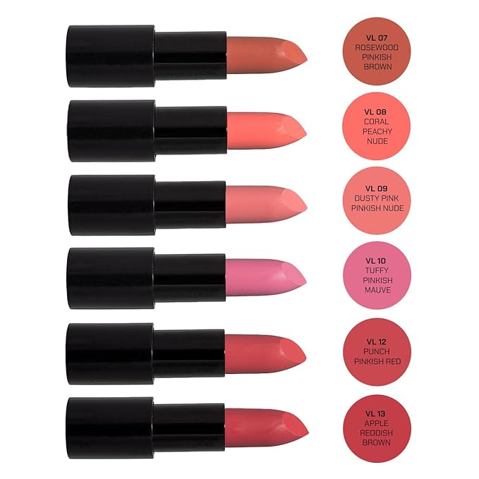 Radiant Professional Advanced Care Lipstick - Ultra Nourishing, Moisturizing Long Lasting Matte Lipstick With Vitamin E- UVA UVB Filters - VELVET (08 CORAL - PEACHY NUDE)