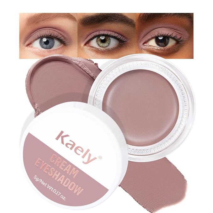 Single Nude Cream Eye Shadow,Putty Matte Natural Monochrome Eyeshadow Palette,Waterproof,Long Lasting Naturing-Looking,Vegan & Cruelty-Free,23