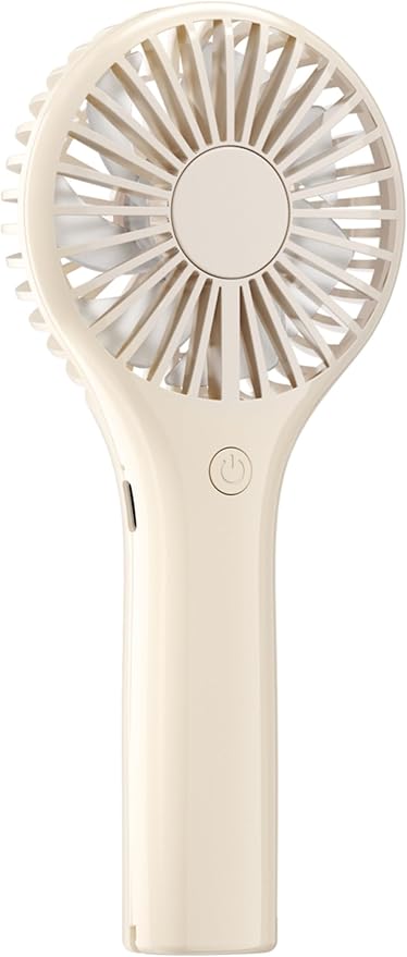Portable Mini Fan - Powerful Personal Handheld Fan with 3 Speeds, Cute and Small, USB Rechargeable for Travel/Lash/Makeup/Outdoor/Home, Beige