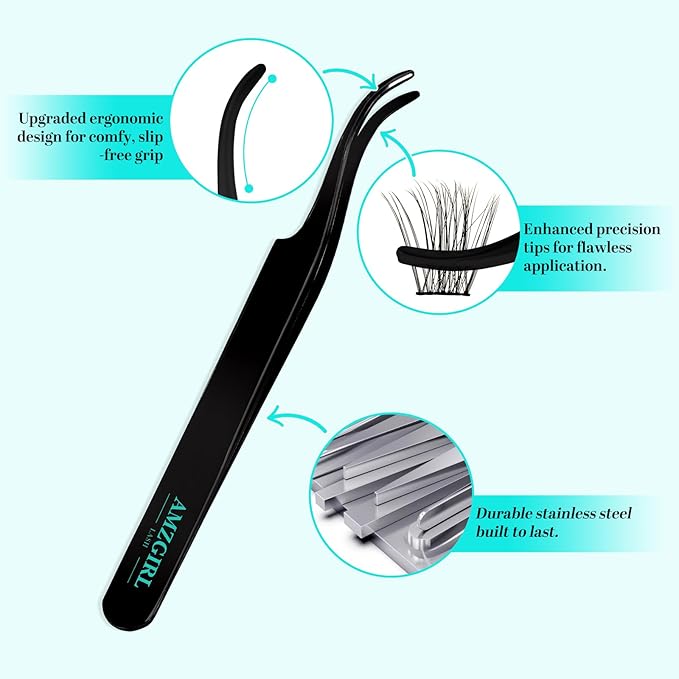 Lash Extension Kit,DIY Eyelash Clusters Kit 168Pcs with Lash Bond and Seal Glue Waterproof,Eyelashes Remover for Lash Cluster Extensions Kit for Beginner,Lashes Applicator Tool(Medusa,D-Mix8-16mm Kit)