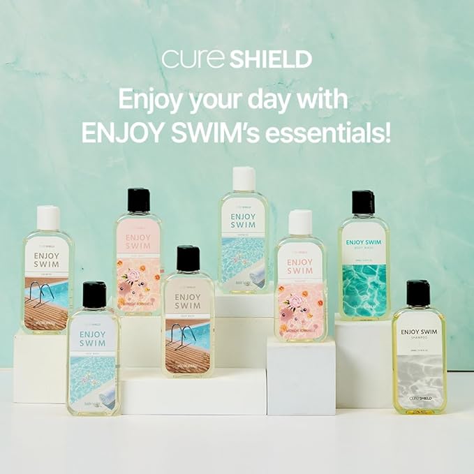 Enjoy Swim Chlorine Removal & Hard Water Treatment Moisturizing Body Wash, Hydrates & Restores Skin, 6.78 Ounce, 200ml (Sun Zest)