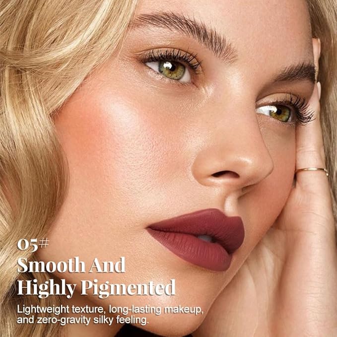 Matte Lip Liner – Sharpenable, Professional Waterproof & Smudge-Proof, Velvet Matte, Long-Lasting Color Lock, Daily Wear, Ideal for Bold & Chic Makeup Looks, Wine Red (Shade 05)