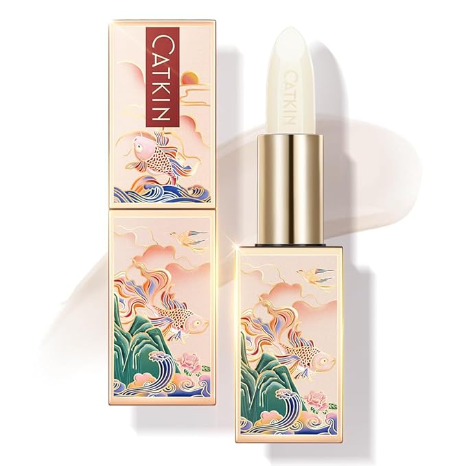 CATKIN Lip Balm Ultra Hydrating Colorless Lip Moistrurizer Lip Care with Vitamin E Nourishing For Cracked & Dry Lips Day & Night Lip Care Transparent 0.12 oz C02 Spearmint