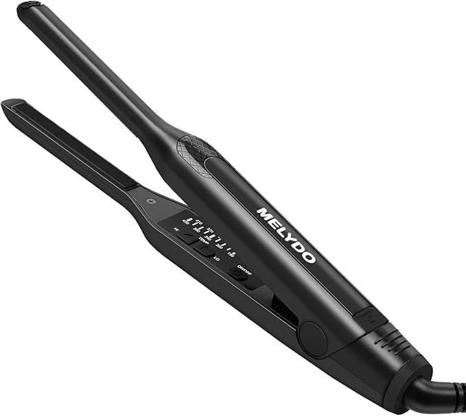 Pencil Flat Iron, 3/10" Small Flat Irons for Short Hair, Mini Hair Straightener with Adjustable Temperature for Edges Pixie Cut and Bangs, Tiny Hair Straightener, Auto Shut Off
