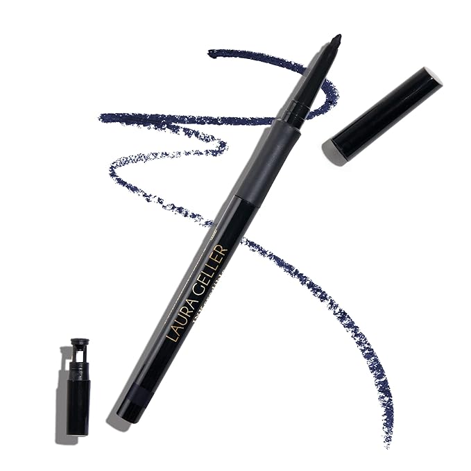 LAURA GELLER NEW YORK INKcredible Gel Eyeliner - Indigo Night - Waterproof Smudge-proof Eyeliner Pencil - Built in Sharpener