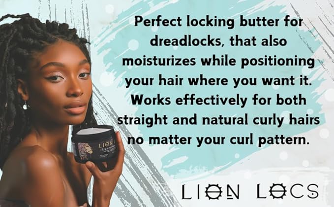Lion Locs Hair Locking Dreads Moisturizer for Dreadlocks, Locks, Microlocs, Interlocks, Braidlocks, Braids, Fauxlocs, Twistlocks, or Sisterlocks (8oz) (Firm)