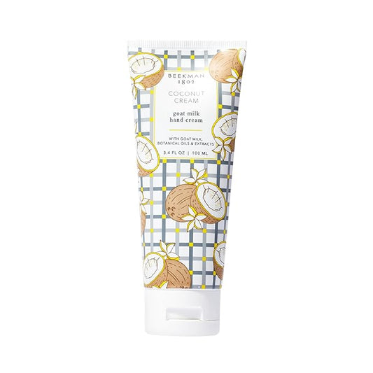 Beekman 1802 Coconut Cream Hand Cream - Scented - 3.4 fl oz - Nourishes, Hydrates & Repairs - With Shea Butter & Glycerin - Non-Greasy - Microbiome Friendly - No Irritation - Good for Sensitive Skin