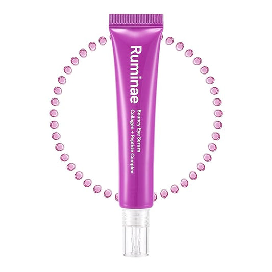Peptide & Collagen Eye Serum for Hydrated, Smooth-Looking Under Eyes with Niacinamide | Fragrance Free, Sensitive Skin Safe | Korean Skincare, 30ml, 1 fl.oz