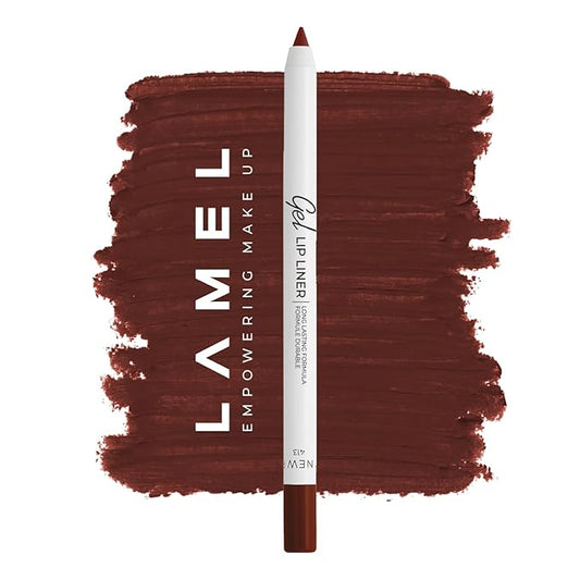 Matte Gel Lip Liner Pencil | Weightless & CreamyTexture - Sharpenable - Longwear & Waterproof - High Pigmented & Flawless Finish - Cruelty-free & Paraben-Free - 413, 1,7g/0.05oz. (Chilli)