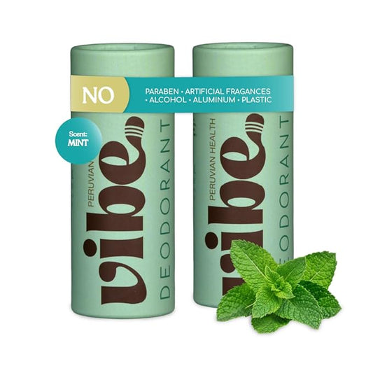 Aluminum Free Deodorant for Women and Men 2 Pack - Natural & Long Lasting Odor Control with Organic Coconut Oil and Beeswax for Sensitive Skin, Plastic Free