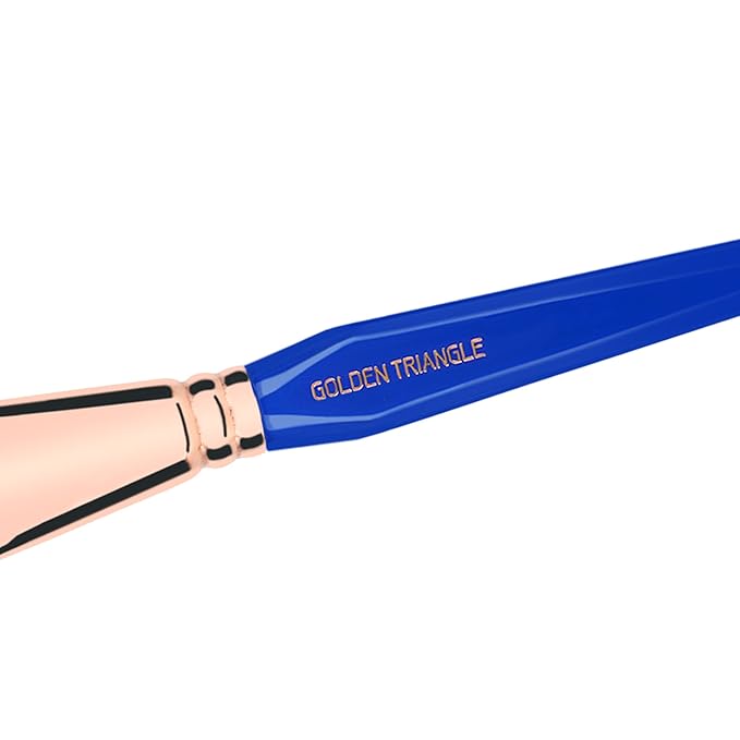 Bdellium Tools Professional Makeup Brush - Golden Triangle 960 Precision Blusher - With All Vegan and Soft Synthetic Fibers, For Applying Blush (Blue, 1pc)
