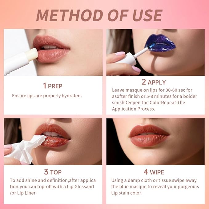 Matte Liquid Lip Gloss Peel Off Masque - Peel Off Lip Stain Tattoo, Long Lasting Waterproof Transfer-proof Lip Mask Lip Stain Peel Off Lip Gloss, Peel Off Lip Tint for Lip Makeup-Nude Latte04#