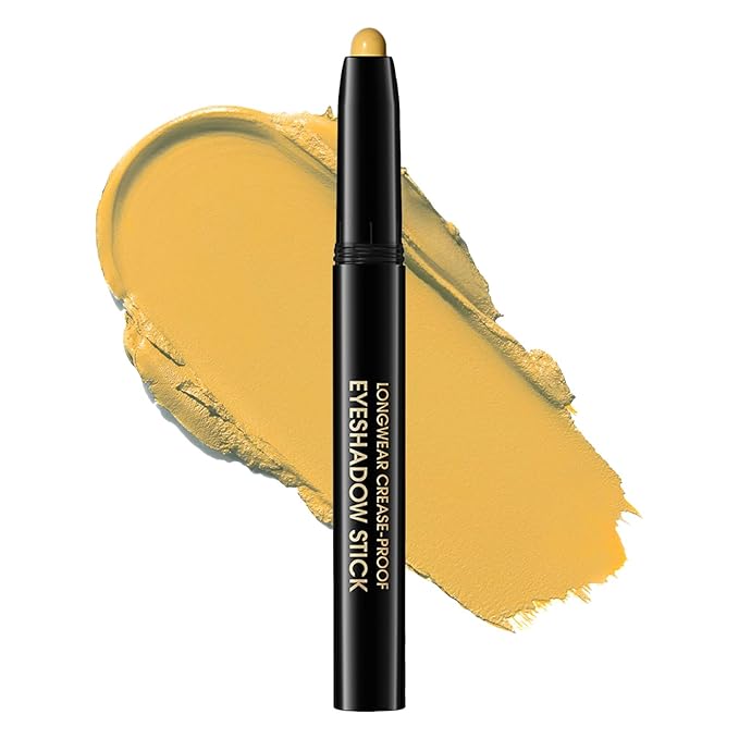 Eyeshadow Stick, Shimmer and Matte Cream Eye Shadow Brightener Sticks Eyeliner Pencil Crayon, Waterproof Long Lasting Eye Highlighter Stick Makeup,0.056 Oz(#7-Sun)