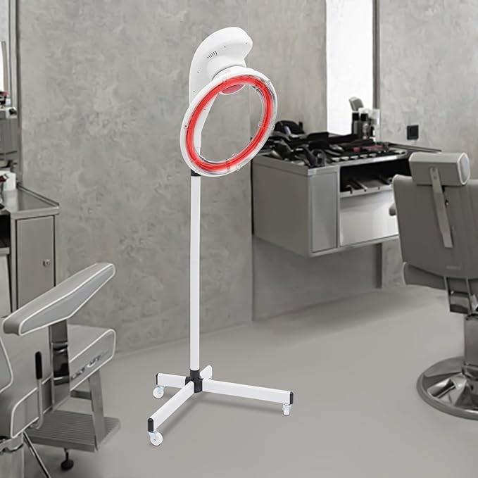 Stand Hair Dryer, White 360° Rotating Hair Color Processor 950W, Professional Salon Drying Perming Machine, Hair Dyeing, Oil Treatment, Hair Drying, Heating, Perm Styling for Salon SPA (White)