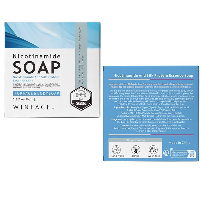 Niacinamide soap, strong goat milk aroma, Skin cleansing, facial cleansing, exfoliating soap, hand washing, bath soap, Goat milk soapm, Travel Essentials Day Gift, Silk Goat Milk Soap, Thick Foam