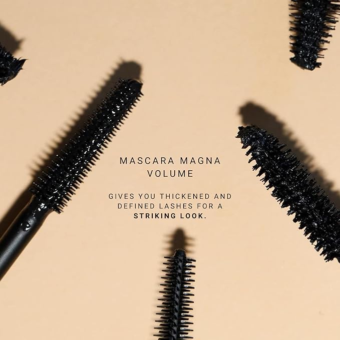IDUN Minerals Magna Mascara, Volumizing, Clump & Cruelty Free, Lash-Hydrating Mineral Infused with Sunflower Seed Oil & Formulated for Sensitive Eyes, Vegan, 008 Black, 0.44 Oz (Pack of 2)