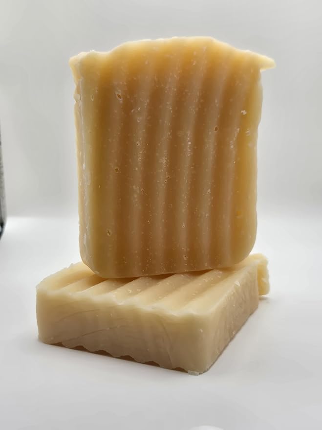 Tallow Soap (2 Pack) (Milk & Honey) Handmade Grass Fed Beef Tallow Soap with Nourishing Oils