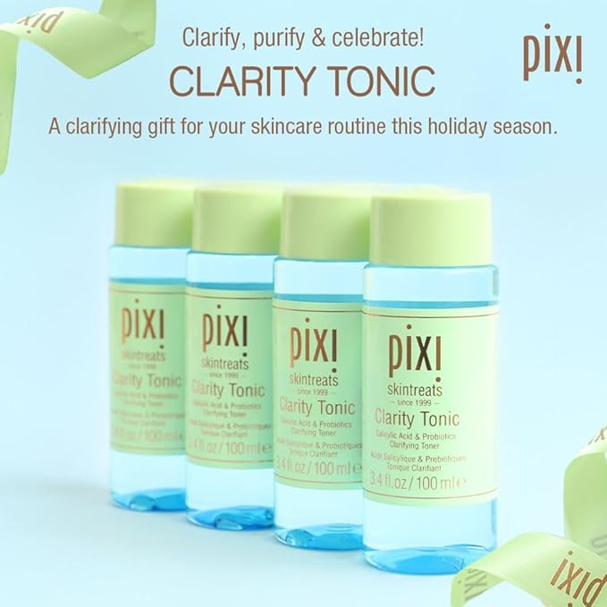 Pixi Beauty Clarity Tonic, AHA & BHA Toner | Minimize Pores, Promote A Clearer, Healthier Complexion, 250 ml