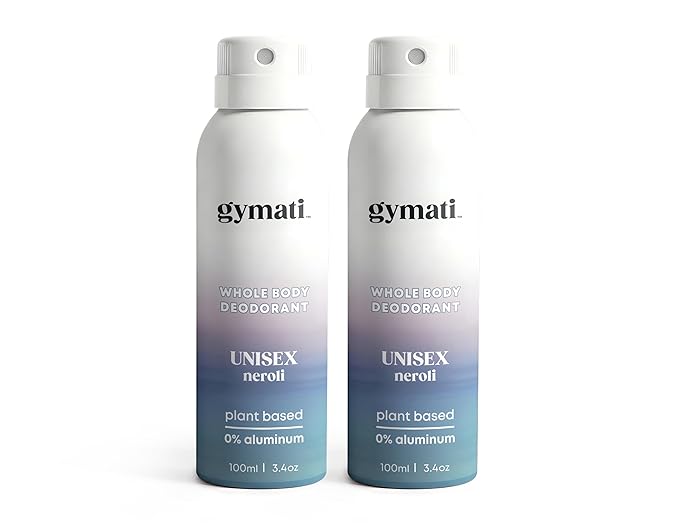 Gymati Natural Body Deodorant Spray Aluminum Free - Unisex - Pack of 2